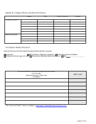 Small Business Enterprise Certification Application - City of Charlotte, North Carolina, Page 9