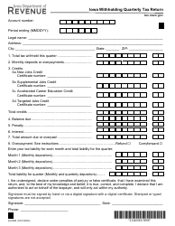 Form 44-095 Iowa Withholding Quarterly Tax Return - Iowa, Page 2