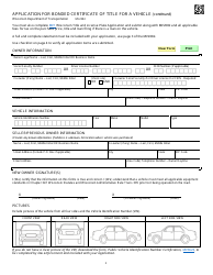 Form MV2082 Application for Bonded Certificate of Title for a Vehicle - Wisconsin, Page 2