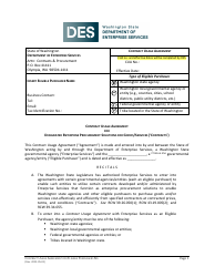 Contract Use Agreement for Designated Enterprise Procurement Solutions for Goods/Services - Washington