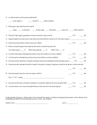 Independent Contractor Form, Page 2