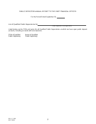 Form DFS-J1-1009 Public Depositor Annual Report to the Chief Financial Officer - Florida, Page 2