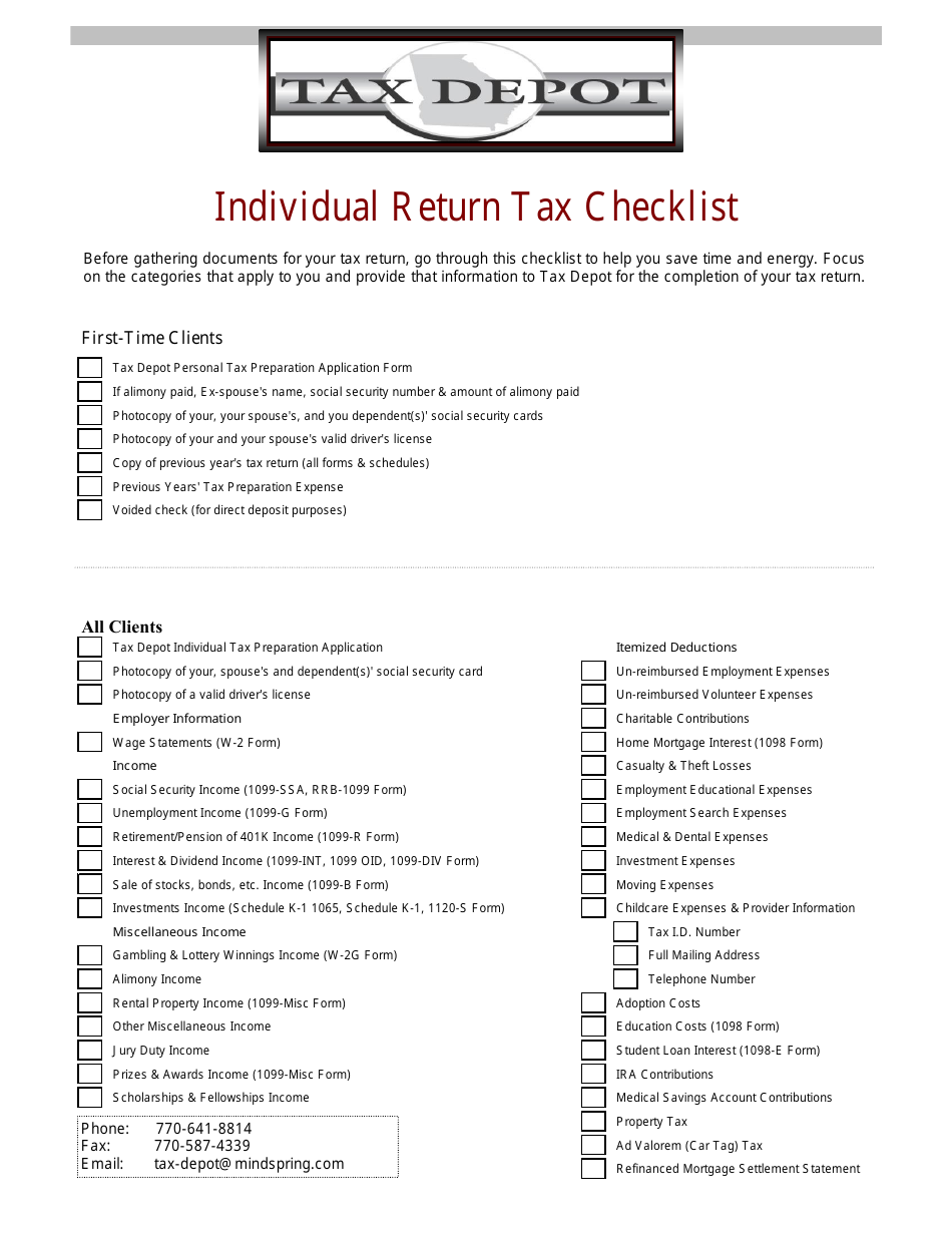 Personal Tax Preparation Application Form - Tax Depot, Page 2