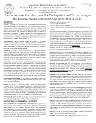 Schedule D Manufacturers Not Participating in the Tobacco Master Settlement Agreement (Including Importers) - Alabama, Page 3