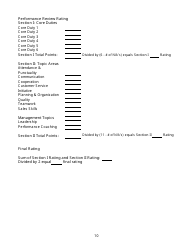 Performance Appraisal Template, Page 10