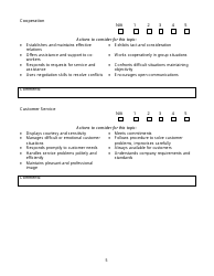 Performance Appraisal Template, Page 5