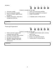 Performance Appraisal Template, Page 6