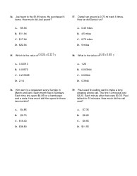 Multiplying Decimals Word Problems Worksheet With Answer Key, Page 6
