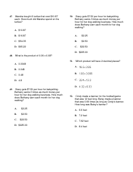 Multiplying Decimals Word Problems Worksheet With Answer Key, Page 8