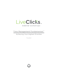 Document preview: Time Management Fundamentals Toolkit Template - Liveclicks