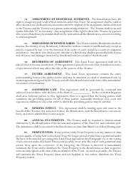 Land Trust Agreement Template - Massachusetts, Page 5