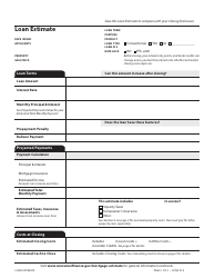 Document preview: Loan Estimate Form
