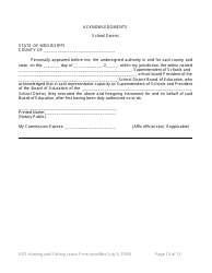 Hunting and Fishing Lease Form - 16th Section Public School Trust Land - Mississippi, Page 10