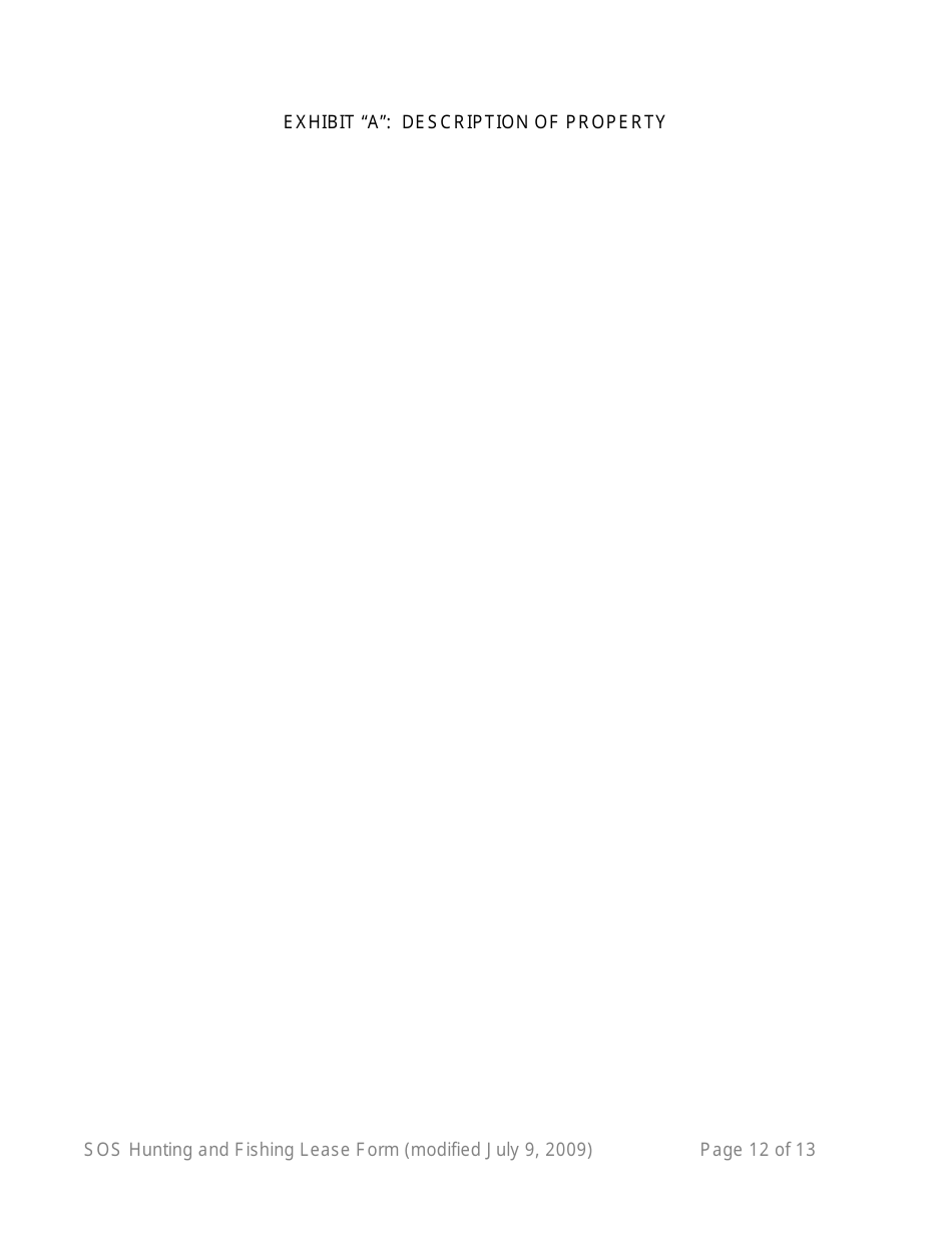 Hunting and Fishing Lease Form - 16th Section Public School Trust Land - Mississippi, Page 12