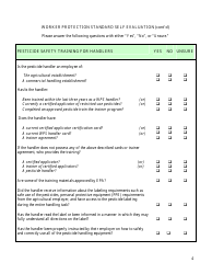 Worker Protection Standard Self Evaluation Checklist Form - Arizona, Page 4
