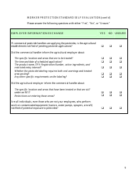 Worker Protection Standard Self Evaluation Checklist Form - Arizona, Page 9