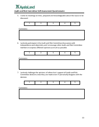 Audit and Risk Committee Self-assessment Questionnaire Form - Ayalaland - Philippines, Page 10