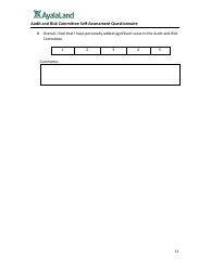 Audit and Risk Committee Self-assessment Questionnaire Form - Ayalaland - Philippines, Page 11
