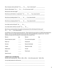 Children/Adolescentes Biopsychosocial Assessment Form - Agape Family Counseling, Page 5