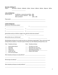 Children/Adolescentes Biopsychosocial Assessment Form - Agape Family Counseling, Page 7