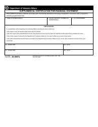 Document preview: VA Form 26-6807a Supplemental Certification for Financial Statement