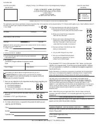 Form MSD330 &quot;Civil Service Application&quot; - ALLEGANY COUNTY, New York