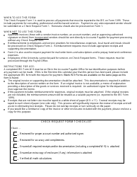 Non-employee Compensation Check Request Form - Clarke University, Page 2