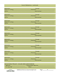 Personal Medication List Template - Harney District Hospital, Page 2