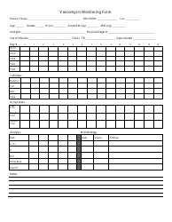 Vancomycin Monitoring Form Download Printable PDF | Templateroller