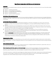 Beneficiary Designation Form - Celarity, Inc., Page 3