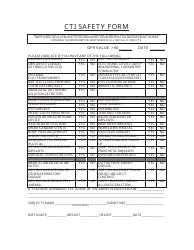 Document preview: Mri Safety Form - Center for Translational Imaging