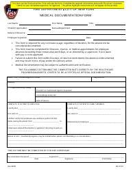 Document preview: Form HR-07-03 Medical Documentation Form - New York City