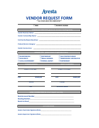 Document preview: Vendor Request Form - Avesta