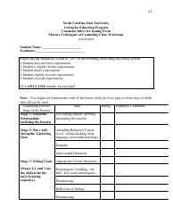 Counselor Interview Rating Form - North Carolina State University