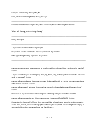 Dog Foster Application Form - Animal Rescue Foundation of Texas - Texas, Page 3