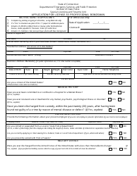 Document preview: Form DPS-166-C Application for License as Professional Bondsman - Connecticut