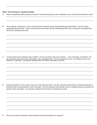 Television Show Analysis Worksheet, Page 2