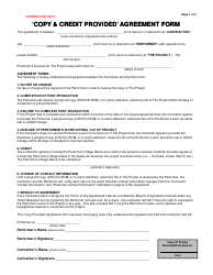 Copy &amp; Credit Provided Agreement Form - Holdon Log, Page 3