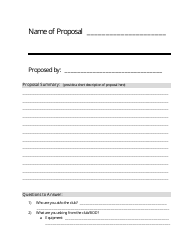 Document preview: Proposal Template