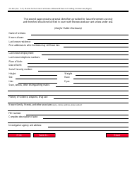 Form AO443 Warrant for the Arrest of a Witness or Material Witness in a Pending Criminal Case, Page 2