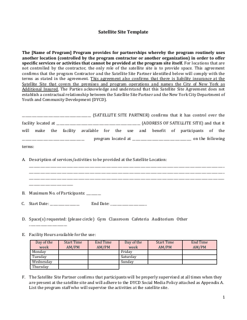 Satellite Site Template - New York City