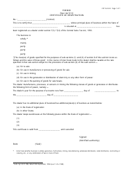 Form B &quot;Certificate of Registration&quot; - Jammu and Kashmir, India