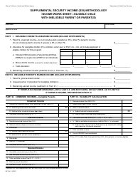 Form MC326 C Supplemental Security Income (Ssi) Methodology Income Work Sheet - Eligible Child With Ineligible Parent or Parent(S) - California