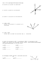 Geometry Preap Complementary and Supplementary Angles Worksheet, Page 4