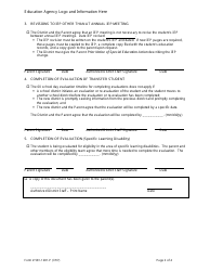 Form 581-1281-P Written Agreements Between the Parent and the District - Oregon, Page 2