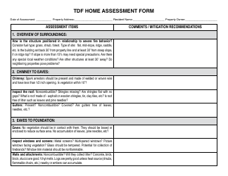 Tdf Home Assessment Form