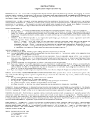 Form P-5 Organization Report - Texas, Page 2