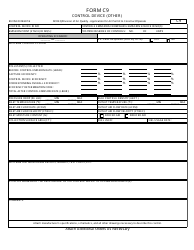 Document preview: Form C9 Control Device (Other) - Application for Air Permit to Construct/Operate - North Carolina