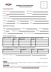 Document preview: Internship Application Form - Pakistan