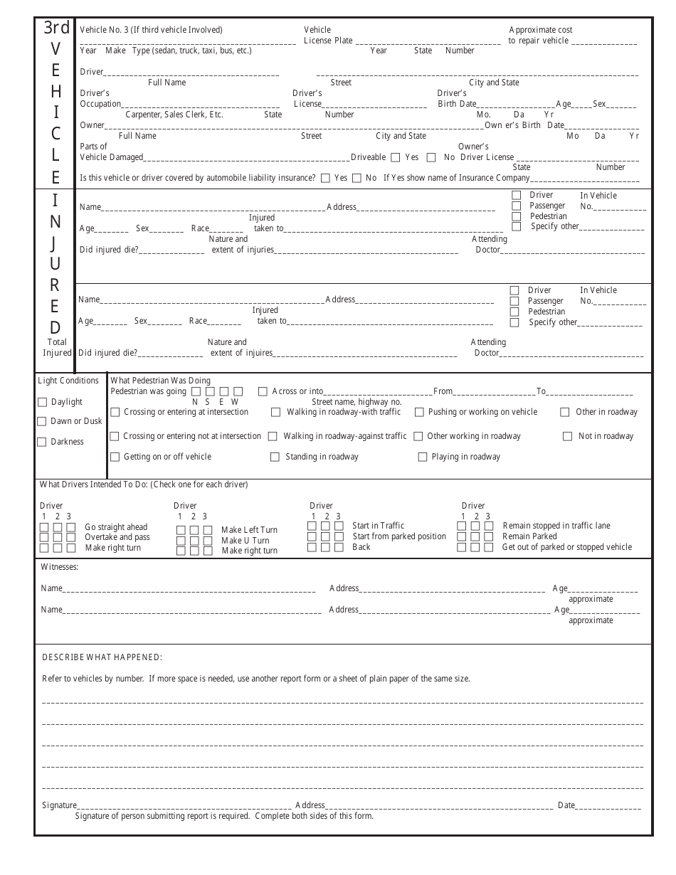 Personal Report of Accident Form - Kennesaw State University - Fill Out ...